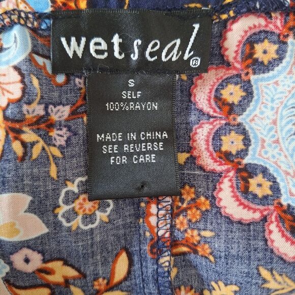 Wet Seal Womens Slip Sundress Summer Mini Hippie Gypsy Boho Chic Flowy Small - Picture 2 of 8